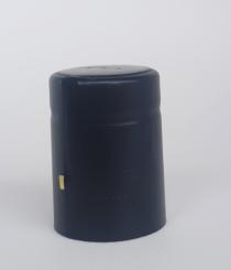 Schrumpfkapsel 34,5x50 schwarz  seidenglanz mit goldenem Abriss 