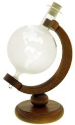 mdgebl. Globus mit Holzgestell 0,5 weiss 