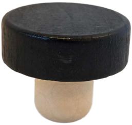 Handgriffkorken flach 19,5er  39,5/13 schwarz für Tellermündung 