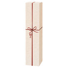 Faltschachtel 1er Cream rote Schleife 81 x 81 x 360 mm (L/B/H) 