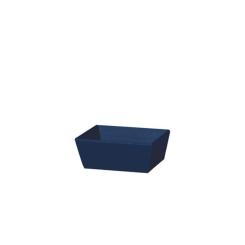 Präsentkorb aus offener Welle, klein, 4-Eck, in der Farbe blau 