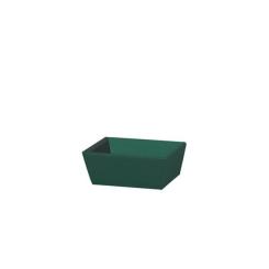 Präsentkorb aus offener Welle, klein, 4-Eck, in der Farbe GRÜN 
