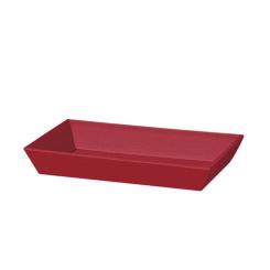 Geschenkschale Bordeaux, mittel bordeaux Präsentschale aus offener Welle, in der Farbe Bordeaux 
