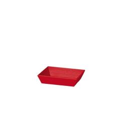 Geschenkkorb 4-Eck, Hellrot, mini 