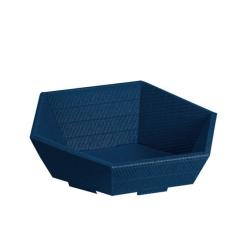Geschenkkorb 6-eck Blau mittel, vorne 75mm, hinten 130mm 