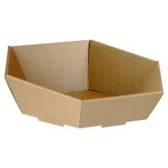 Geschenkkorb 6-Eck, Natur, groß Höhe vorne 80mm, hinten 145mm 