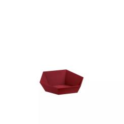 Geschenkkorb 6-Eck Lino rot. Mini 