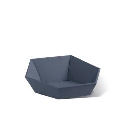 Geschenkkorb 6-Eck Lino, grau klein 