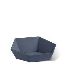 Geschenkkorb 6-eck, schiefergrau mittel 