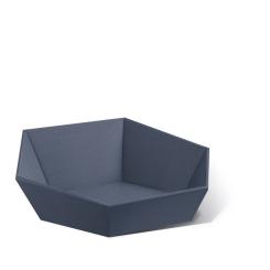 Geschenkkorb 6-eck schiefergrau, groß 