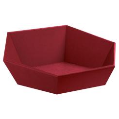 Geschenkkorb 6-eck Lino Bordeaux, Groß 