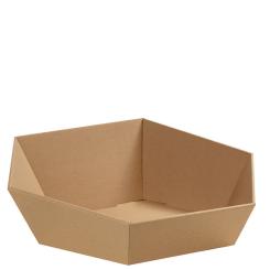 Geschenkkorb 6-Eck, Kraftpapier natur, klein 
