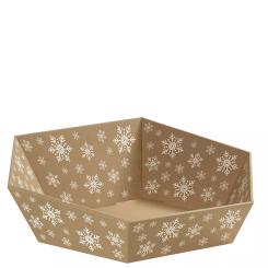 Geschenkkorb 6-Eck Schneeflocke mittel 