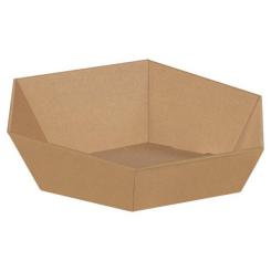Geschenkkorb 6-eck Kraftpapier natur, gross 