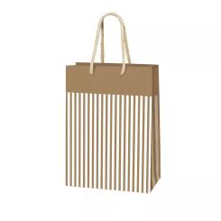 Geschenktasche Vario 10 Streifen natur/weiss 