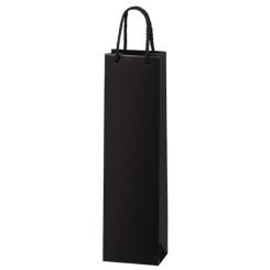 1er Lacktüte schwarz       Geschenktüte aus Lackpapier, mit schwarzer Kordel 