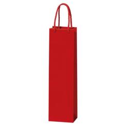 1er Lackpapiertüte Rot  Geschenktüte aus Lackpapier, mit roter Kordel 