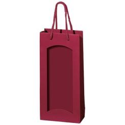 2er Papiertüte AKZENTE rot mit Folienfenster 
