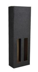Platin-Tragekarton 2 x 0,1 schwarz mit Fenster 