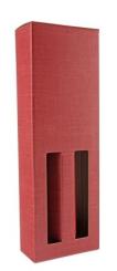 Platin-Tragekarton 2 x 0,35 Bordeaux mit Fenster 