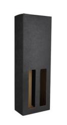 Platin-Tragekarton 2 x 0,5 schwarz mit Fenster 