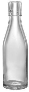 Bügelflasche rund 0,2 weiss 