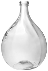 Glasballon ohne Bohrung weiss 54 ltr 