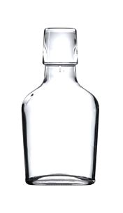 Taschenflasche 0,2  weiss mit Lochmündung 