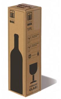 1er Stehbox Umkarton Flaschenversand Verpackung 