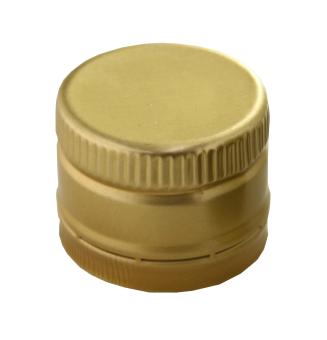 Aluverschluß PP31,5x24 gold ohne Gewinde mit Ölausgießer 
