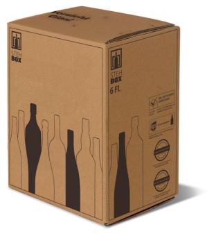 6er Stehbox Umkarton Flaschenversand Verpackung 