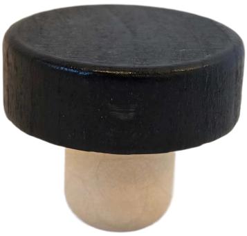 Handgriffkorken flach 19,5er  39,5/13 schwarz für Tellermündung 