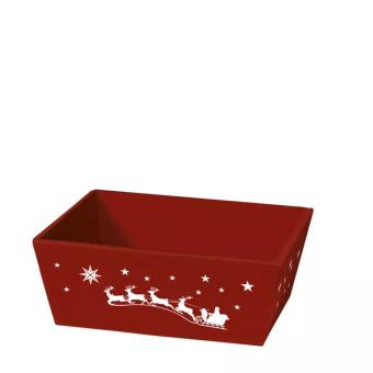 Geschenkkorb 4-Eck Schlitten klein 
