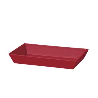 Geschenkschale Bordeaux, mittel bordeaux Präsentschale aus offener Welle, in der Farbe Bordeaux 