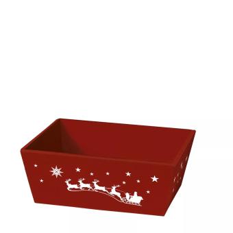Geschenkkorb 4-Eck Schlitten mittel 