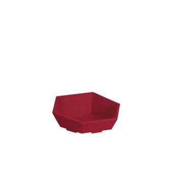 Geschenkkorb 6-Eck, Bordeaux, klei 