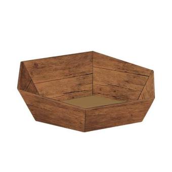 Geschenkkorb 6-eck timber, mittel 