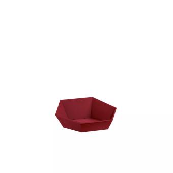 Geschenkkorb 6-Eck Lino rot. Mini 