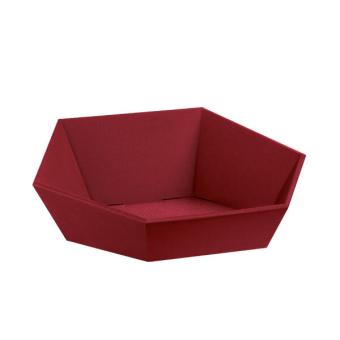 Geschenkkorb 6-eck, bordeauxrot, mittel 