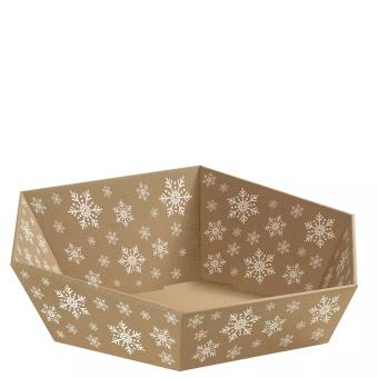Geschenkkorb 6-Eck Schneeflocke mittel 
