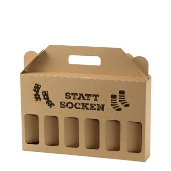 6er Tragekarton 'Statt Socken' klein 
