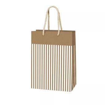 Geschenktasche Vario 10 Streifen natur/weiss 