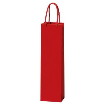 1er Lackpapiertüte Rot  Geschenktüte aus Lackpapier, mit roter Kordel 