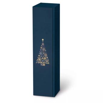 1er Geschenkkarton Lino Weihnachtsbaum Dunkelblau 