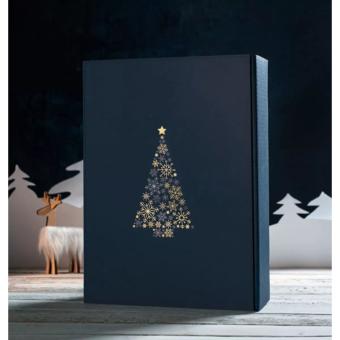 2er Geschenkkarton Lino Weihnachtsbaum Dunkelblau 