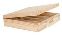 Holz-Koffer 4x0,75 Bordeaux 330x310x82 