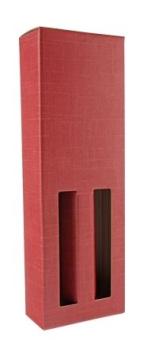 Platin-Tragekarton 2 x 0,35 Bordeaux mit Fenster 