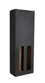 Platin-Tragekarton 2 x 0,5 schwarz mit Fenster 